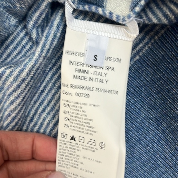 HIGH everyday couture size small made in Italy blue floral sweater - Picture 2 of 3